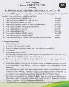 Lowongan Dosen: Farmasi Universitas PGRI Yogyakarta
